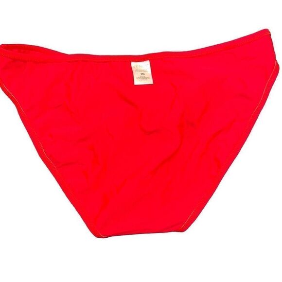 Venus SCOOP FRONT BIKINI BOTTOM SIZE 10 In RED NWT - Picture 7 of 7